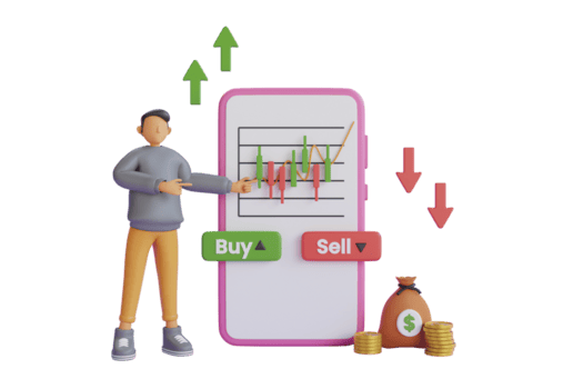 Investitore che monitora i risultati di trading su Cima Rendizio